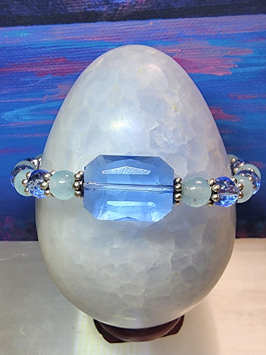 Light Blue Glass Bracelet