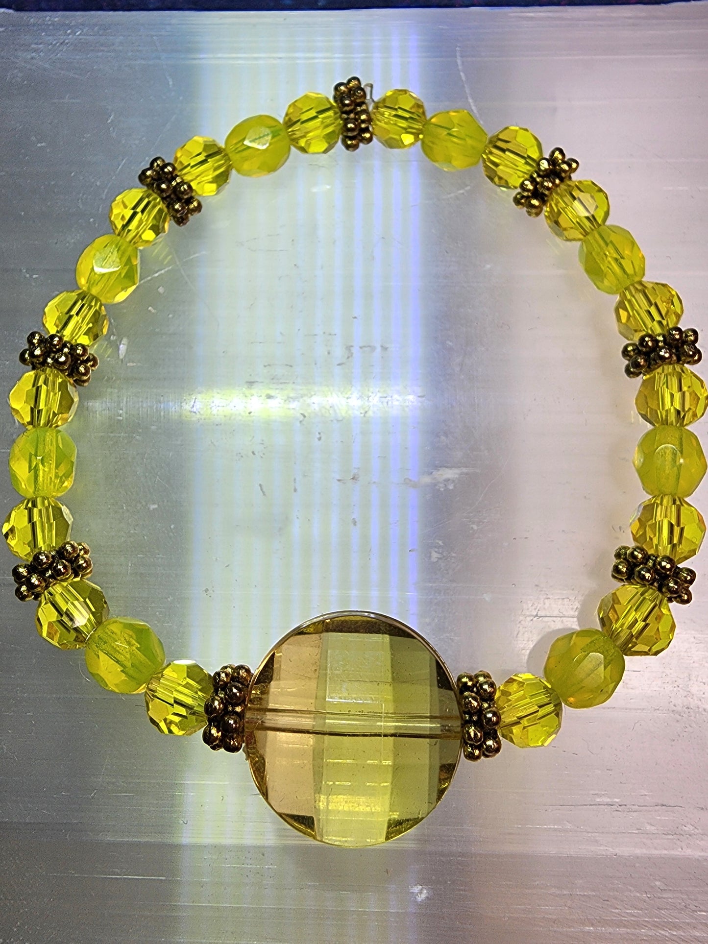 Yellow Glass Bracelet