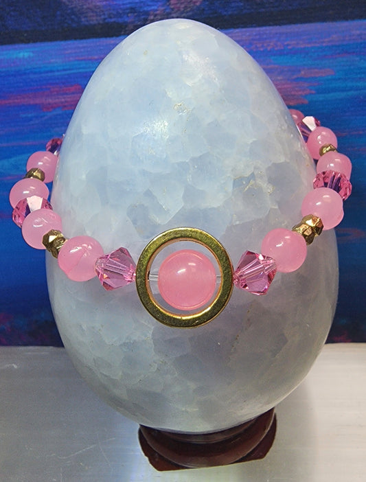 Pink Glass Bracelet