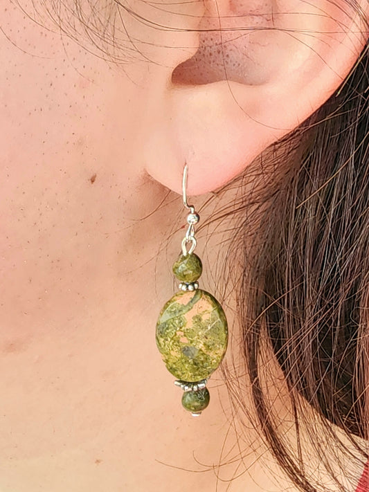 Unakite earrings