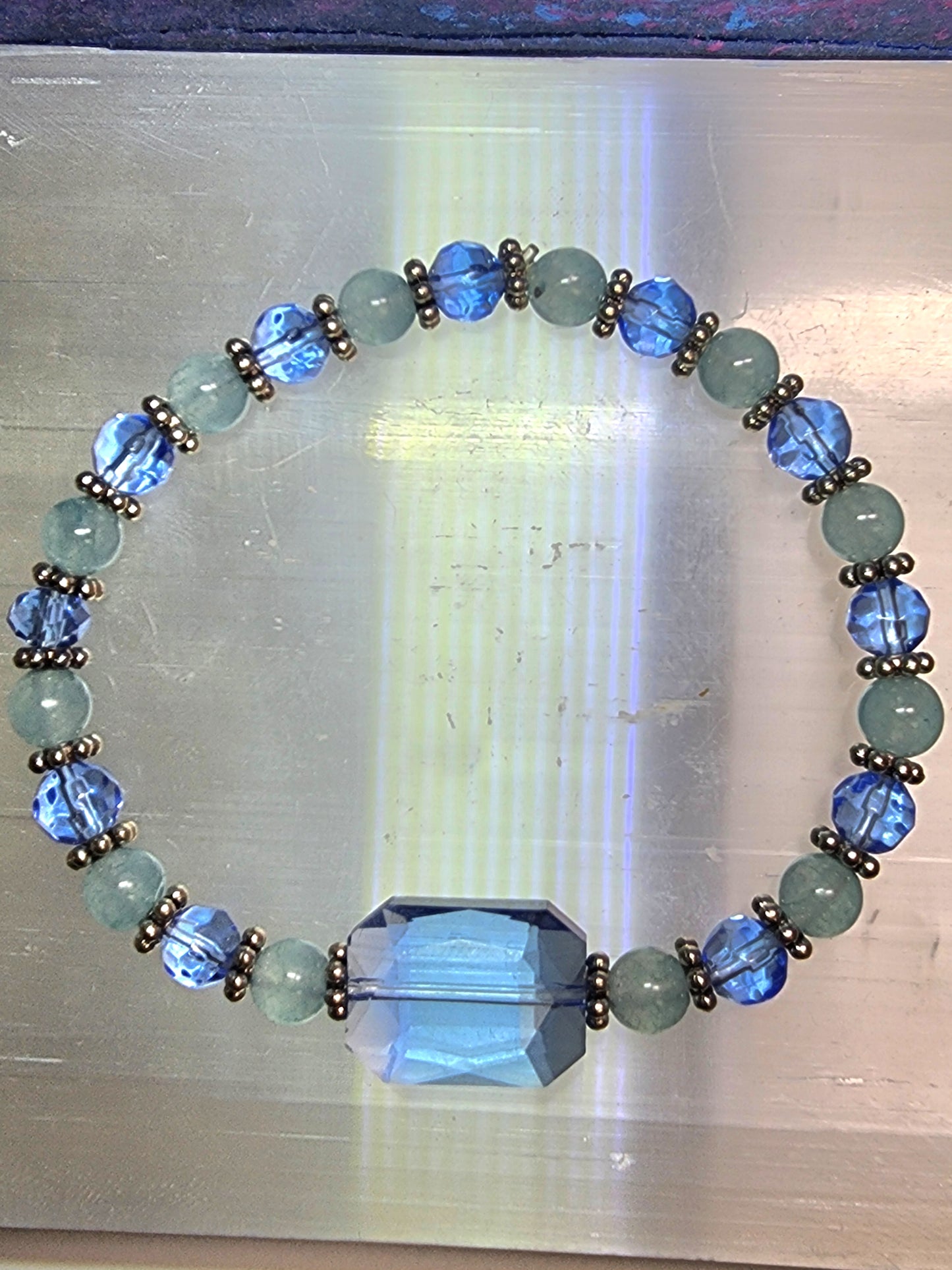 Light Blue Glass Bracelet
